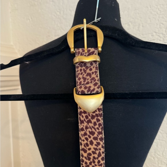 Animal print vintage belt with fabulous gold buckle - Picture 7 of 8